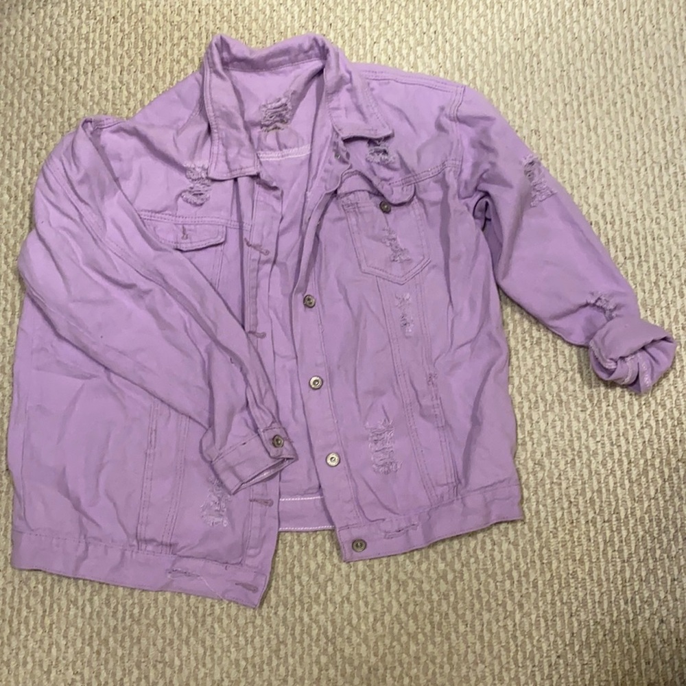 Light purple denim jacket
